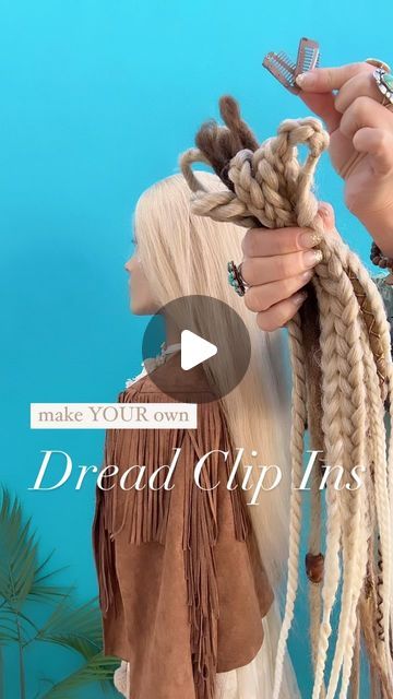 Marjolein van der Weide on Instagram: "💓 DIY make YOUR own Dread Clip-ins 💓  Easy, Clip & Go 👉 are you looking for an awesome Dread-Look but not ready to commit for a (semi) permanent install? This is the perfect way to go.  What you need: ✨a (mini) partial dread extension set ✨separate clips  I will send you a DM with the 🔗, just comment  “ CLIPS “ below.  . . . . #clips #hairtutorial #updohairstyles #hairvideos #hairartist #longhairstyles #shorthairstyle #messybun" Dread Clip In Extensions, How To Make Clip In Dreadlocks, Clip In Dreads Dreadlock Extensions, Diy Clip In Dreadlocks, Partial Dreads Placement, Synthetic Dreads Installation, Diy Dreads, How To Make Dreads, Clip In Dreads