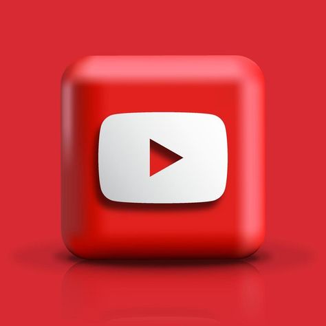 Youtube icon. 3D Social media icon. Vector Illustration Jawed Karim, Logo Real Madrid, Chad Hurley, Steve Chen, Free Business Logo, Social Media Icons Vector, Youtube Icon, Best Logos, App Background