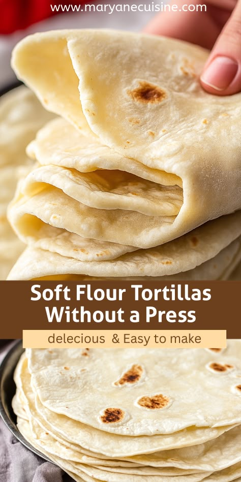 No press? No problem! These homemade flour tortillas are easy to roll by hand and turn out soft, warm, and delicious every time. Homemade Tortillas Easy, Quick Tortilla Recipe, Flour Tortilla Recipe With Lard, Homemade Flour Tortillas Easy, Homemade Mexican Flour Tortillas, Tortilla Recipe With Lard, Easy Flour Tortilla Recipe, Flour Tortilla Recipe Mexican, Soft Tortilla Recipe