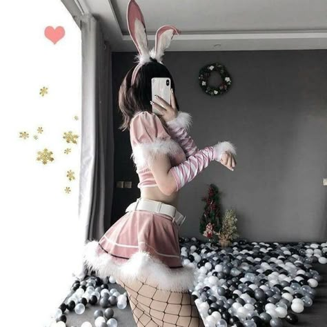 Anime Bunny Outfit, Girls Bunny Costume, Anting Manik, Maid Lingerie, Maid Cosplay, Bunny Suit, Bunny Costume, Bunny Outfit, Maid Outfit