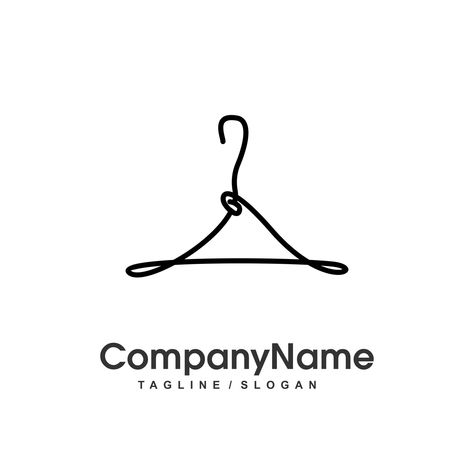 How to Create a Fashion Logo for Clothing Lines • Online Logo Maker's Blog Garment Logo Design Ideas, Fashion Logo Design Clothes Shops, Dress Store Logo Design, Dress Shop Logo, Clothing Line Logo, Hanger Logo Design Clothing, Logo For Clothing Brand, Clothing Line Logos, Clothes Logo