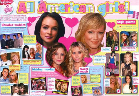 Media Magazine, Teen Magazine, Bath And Body Works Perfume, All American Girl, Disney Stars, Mary Kate, Hilary Duff, Red Design, The Duff