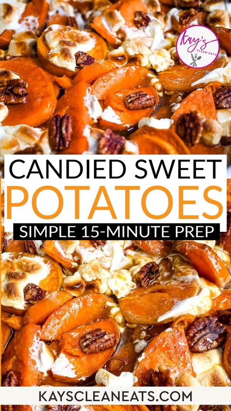 Pecan Yams Recipe, Candied Sweet Potatoes Baked, Candy Pecans, Candied Sweet Potato Recipes, Candied Yams With Marshmallows, Best Candied Yams Recipe, Baked Lemon Chicken Breast, Dairy Free Thanksgiving Recipes, Candied Sweet Potato