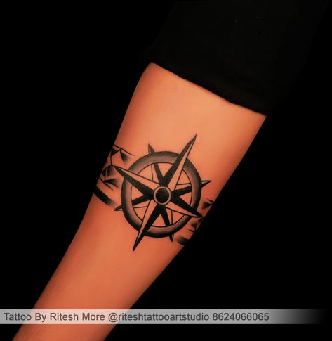 Band Tattoo Compass Tattoo Ghatkopar West Mumbai Call 8624066065 Arm Band Tattoo, Band Tattoo, Compass Tattoo, Arm Tattoo, Compass, Arm Band, Mumbai, Band, Tattoos