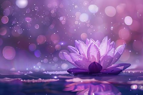 Photo lotus flowers on pink and purple b... | Premium Photo #Freepik #photo Lotus Aesthetic, Background Sparkle, Purple Lotus Aesthetic, Lotus Flower Black Background, Glowing Lotus, Pink And Purple Background, Pink Lotus Flower Aesthetic, Purple Butterfly Wallpaper, Purple Lotus