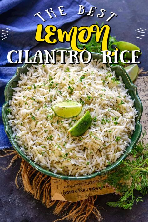 Cilantro Lemon Rice, Cilantro Rice Recipe, Wholefood Plantbased, Dill Rice, Rice Sides, Chipotle Copycat, Cultural Foods, Glo Girl, Cilantro Rice