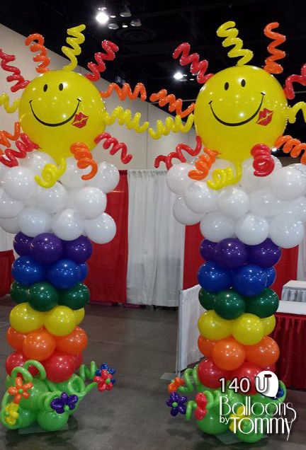 Balloons by Tommy - Photo Gallery - Columns Birthday Balloon Columns, Character Balloons, Balloon Pillars, Deco Ballon, Balloon Crafts, Diy Balloon Decorations, Balloon Ideas, Balloon Stands, Balloon Arrangements