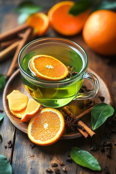 Simple and Soothing Orange Spice Green Tea Recipe Jasmine Milk Tea Recipe, Moroccan Mint Tea Recipe, Citrus Green Tea, Spiced Tea Recipe, Mint Tea Recipe, Milk Thistle Tea, Citrus Tea, Tea Facts, Licorice Tea