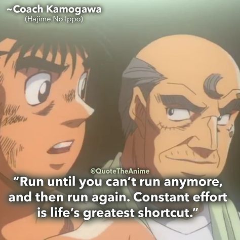 Ippo Makunouchi Quotes, Hajime No Ippo Quotes, Gains Quote, Anime Motivation, Sin Quotes, Hajime No Ippo, Stoicism Quotes, Quotes With Images, Strong Mind Quotes