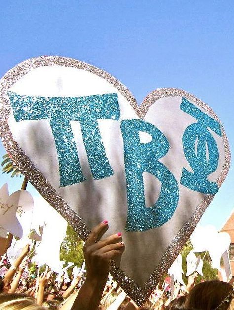 A little Pi Phi sparkle on Bid Day Sorority Signs, Sigma Pi, Sorority Sugar, Sorority Bid Day, Delta Phi Epsilon, Alpha Xi Delta, Tri Delta, Pi Phi, Alpha Gamma Delta