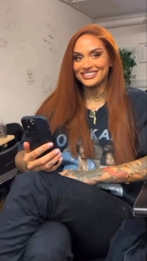 Kehlani Orange Hair, Kehlani Ginger Hair, Fine Wallpaper, Goth Baddie, Kehlani Parrish, Half Sleeve Tattoos For Guys, Kehlani, Half Sleeve Tattoo, Orange Hair