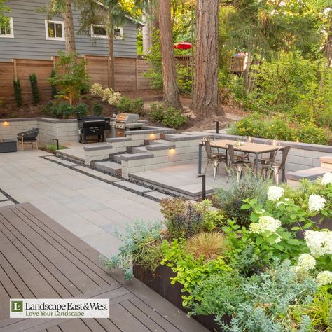 Transform your yard with hardscaping for a beautiful, low-maintenance outdoor space! ❄️   Whether you’re looking to add a patio for entertaining, pathways for easy access, or a retaining wall for structure, hardscaping is a long-lasting solution that works in every season.   At Landscape East & West, we specialize in creating hardscapes that reduce upkeep while enhancing the beauty of your yard.  Learn more about our hardscaping service Pea Gravel Landscaping, Patio For Entertaining, Gravel Walkway, Rock Steps, Gravel Landscaping, Dream Patio, Path Design, Pea Gravel, Built In Seating