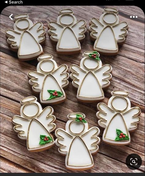 Nativity Cookies Royal Icing, Christian Christmas Cookies, Nativity Cookies Decorated, Decorated Christmas Cookies Ideas, Christmas Angel Cookies, Christmas Royal Icing Cookies, Nativity Cookies, Christmas Decorated Cookies, Angel Outline