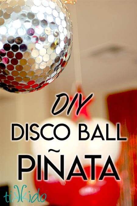 Tutorial for making a homemade pinata that looks like a disco ball. Disco Ball Pinata Diy, Homemade Disco Ball, Disco Party Diy Decorations, Diy Disco Party Decorations, Disco Ball Pinata, Disco Hens, Make A Disco Ball, Homemade Pinata, 70s Birthday