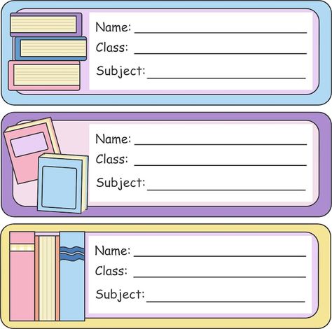 Notebook Name Labels Aesthetic, School Labels Printables, School Stickers Labels, Classroom Name Tags, Cute Books, Labels Printables, Notebook Labels, Back To School Quotes, Subject Labels