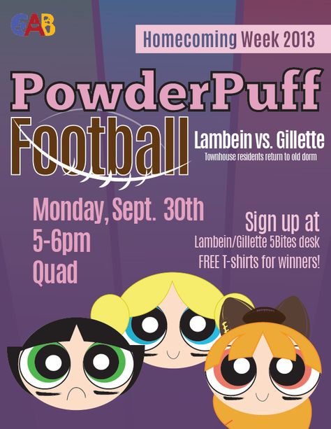 Powder Puff Poster Ideas, Powderpuff Game Signs, Powder Puff Posters, Powder Puff Football Posters, Senior Powderpuff Shirts, Powderpuff Football Poster Ideas, Powder Puff Football Shirts, Powder Puff Football, Interesting Facts About Yourself