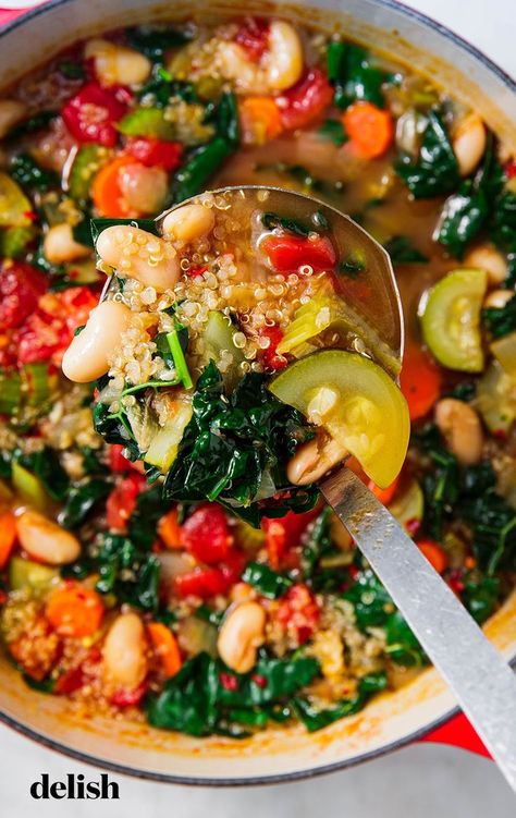 Quinoa Vegetable Soup, Soup With Vegetables, Quinoa Soup, Vegetable Quinoa, Veggie Delight, Comfort Soup, Healthy Soup Recipes, Healthy Soup, Vegetable Soup