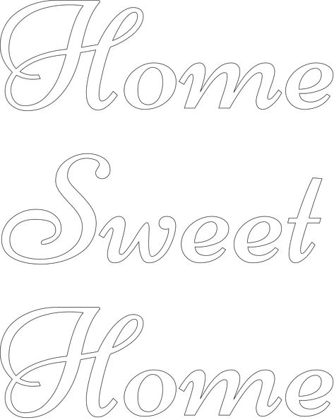 "Home Sweet Home" stencil. Print, customize, or make your own free at http://RapidResizer.com/stencil #stencils #RapidResizer Large Stencils Templates Free Printable, Alphabet Stencils Printables Free, Alphabet Letters To Print Free Printable, Home Sweet Home Lettering, Name Stencils, Alphabet Stencils Printables, Free Letter Stencils, Printable Letter Stencils, Letters Stencils