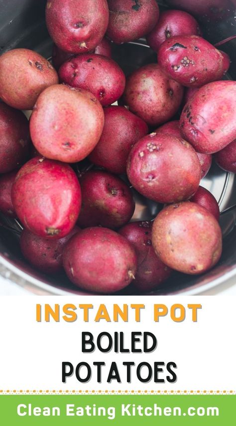 Boil Potatoes In Instant Pot, How To Boil Potatoes, Instant Pot Red Potatoes, Boiled Red Potatoes, Baked Red Potatoes, Cooking Red Potatoes, Instant Pot Steam, Boil Potatoes, Red Potato Recipes