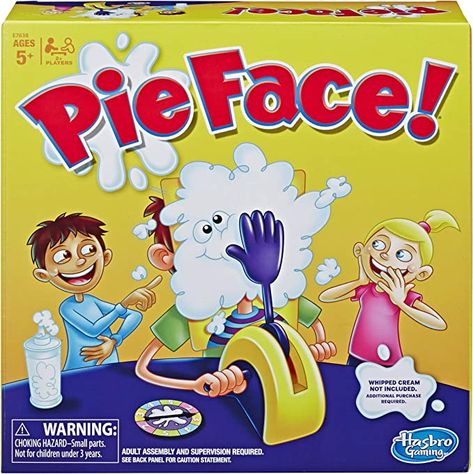 Amazon.com: Pie Face Game Whipped Cream Family Game Kids Ages 5 and Up : Toys & Games Pie Face Game, Wipped Cream, Games To Play With Kids, Family Boards, Kids English, Fun Board Games, Family Board Games, Board Games For Kids, Classic Board Games