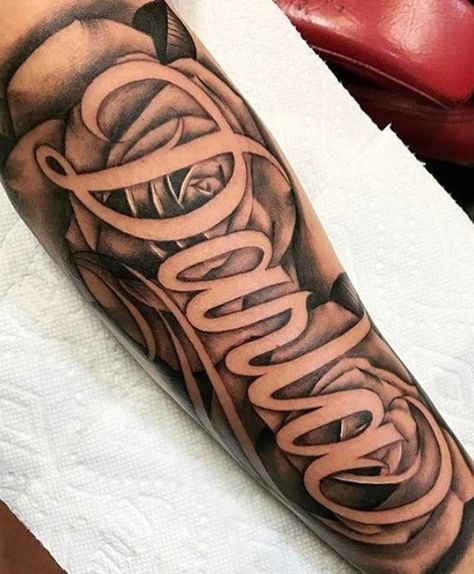 Name Tattoo Arm Man, Forearm Tattoo Moms Name, Forearm Last Name Tattoos, Wife Name Tattoo For Men On Arm, Last Name Tattoos For Men On Forearm, Mom Name Tattoo For Men, Script Name Tattoo Forearm, Forearm Name Tattoos, Name Tattoos On Arm