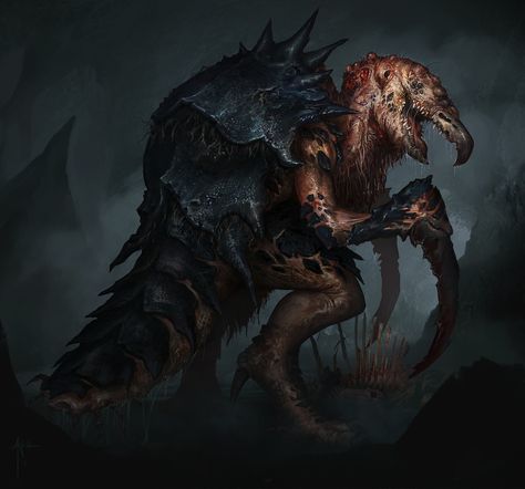 ArtStation - Hook Horror, Adam Rehmann Dnd Lore, Book Monster, Creepy Monster, Alien Character, Horror Monsters, Scary Monsters, Dnd Monsters, Monster Concept Art, Alien Creatures