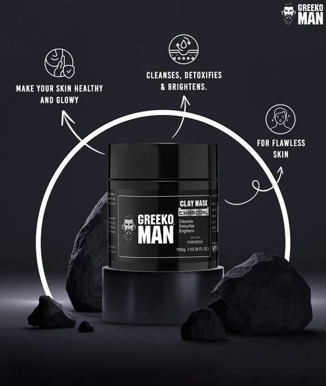 Mens Skin Care Packaging, Charcoal Clay Mask, Men Skincare, Mens Pomade, Tea Packaging Design, Luxury Packaging Design, Mens Shampoo, Skin Care Packaging, Skincare Packaging