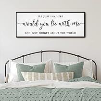 Signs For Above Bed, Rustic Above Bed Decor, Over The Bed Wall Decor For Couples, Garland Above Bed, Signs Above Bed, Above The Bed Wall Decor, Girls Bedroom Color Schemes, Decor For Bedroom Wall, Lie With Me