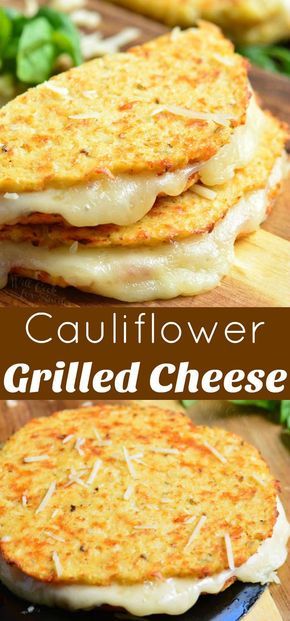 Cauliflower Grilled Cheese is a gluten free, low-carb version of a classic comfort sandwich made with cooked riced cauliflower, egg, Parmesan cheese, and seasoning. #recipe #cauliflower #sandwich #lowcarb #cheese Cauliflower Grilled, Cauliflower Sandwich, Cauliflower Grilled Cheese, Recipe Cauliflower, Riced Cauliflower, Cauliflower Rice Recipes, Rice Recipes For Dinner, Grilled Cheese Sandwiches, Seasoning Recipe