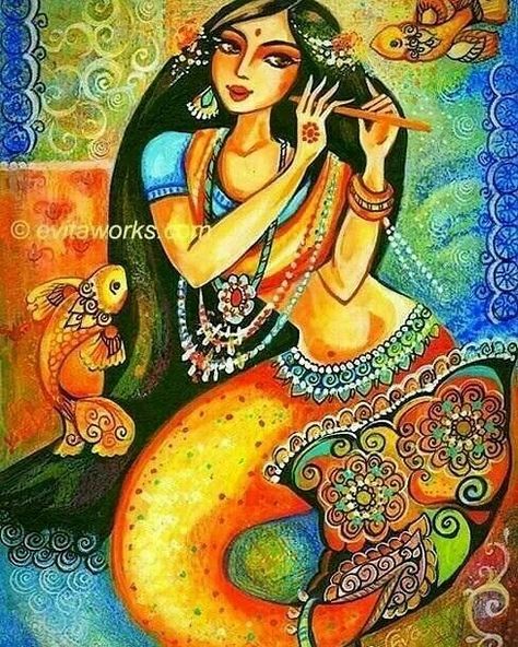 @evitaworks.com I absolutely love this Mermaid . Love seeing multicultural Mermaids ! #RoyalMermaid #India #Mermaid #MermaidArt Royalmermaid.com Arte Yoga, Mermaid Illustration, Mermaid Painting, Mermaids And Mermen, Mermaid Print, Mermaid Life, Painting Of Girl, Indian Decor, Mermaid Art