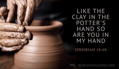 #jeremiah 18:3-6 As the #clay is in the hand of tge #potter so are we to be in His hands.  We are not to try and do the work of the potter.  Our part is to yield ourselves to b molded by the Master Worker. #mh 472 #ellengwhite #godsplans #purposedrivenlife #god Potters Hands, Bible Recap, The Potter's Hand, Hbd Quotes, Psalm 145, God's Plans, Purpose Driven Life, Womens Retreat, Christian Resources