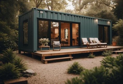 Master Tiny Container Home Living with these 7 Tips Conex Box Tiny House, Simple Shipping Container Homes, Converted Shipping Containers Ideas, Shipping Container Garden Shed, Double Container House, Small Container House Design, Container Shed Ideas, Connex House, Shipping Container Guest House