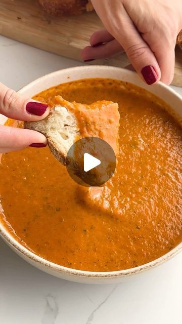 Jessica Sepel - JSHealth® 🧿 on Instagram: "TOMATO, CAPSICUM & BASIL SOUP 🍅 Full recipe below and in the @jshealthapp 
⁠
This recipe is from my beautiful Mum, Nicky, so it felt fitting to share it this Mother’s Day weekend ❤️⁠
⁠
This soup is a classic example of how simple ingredients can be elevated to something truly rich and full of flavour. You can serve it as it is or with a dollop of ricotta or Greek yoghurt. ⁠
⁠
Sending love to everyone this weekend, to the mothers, those who wish to be mothers, those who’ve lost and everyone in between xx⁠
⁠
With care always, ⁠
Jess x ⁠
⁠
Ingredients:⁠
- 3 red capsicums (bell peppers)⁠
- 3 tbsp extra virgin olive oil⁠
- 6 roma tomatoes⁠
- 1 red onion, finely diced⁠
- 1 garlic clove, minced⁠
- 2 tsp paprika⁠
- ¼ tsp chilli flakes, optional⁠
- 1 bun Recipes With Diced Tomatoes, Jessica Sepel, Basil Soup, Cooking Soup, Canning Diced Tomatoes, Garlic Clove, Soup Dinner, Dinner Inspiration, Sending Love