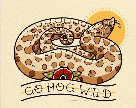 Hognose Snake Tattoo, Hog Nose Snake, Western Hognose, Western Hognose Snake, Hognose Snake, Snake Drawing, Snake Art, Snake Tattoo, Flash Tattoo