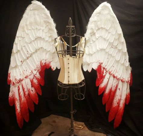 Demonic Angel Costume, Seraphim Costume, Fallen Angel Costume, Fallen Angel Wings, Angel Cosplay, Demon Costume, Angel Halloween Costumes, Cosplay Wings, Demon Wings