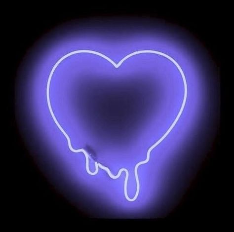 Violet heart Neon Aesthetic, Neon Art, Purple Aesthetic, Neon Lights, Neon Sign, In The Dark, Black Background, A Heart, Ios