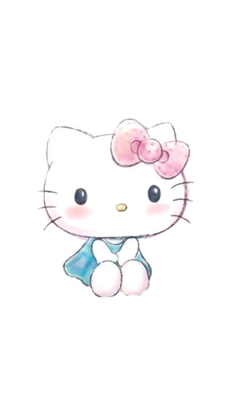 Hello Kitty Watercolor, Birthday Sanrio, Drawing Hello Kitty, Kitty Watercolor, Art Hello Kitty, Hello Kitty Clipart, Hello Kitty School, Kitty Tattoos, Sanrio Wallpapers