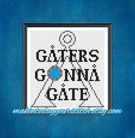 Stargate Gaters Gonna Gate Cross Stitch Pattern Digital | Etsy Australia Stargate Sg1 Tattoo, Star Trek Cross Stitch Patterns Free, Star Trek Cross Stitch Patterns, Stargate Cross Stitch, Doctor Who Cross Stitch Patterns, Home Symbol, Letter O, Stargate, Letter S