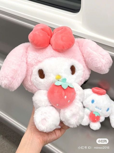 Hello Kitty Plushies Aesthetic, Melody Plushie, Plush Sanrio, Sanrio Plushies, Rosé Core, Cute Squishies, Aesthetic Coquette, Soft Cute, Kawaii Plushies