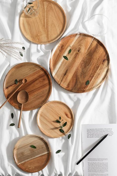 Dessert Holder, Wooden Centerpieces, Wooden Platters, Wooden Dishes, Serving Tray Set, Wood Plate, Wooden Serving Trays, Fruit Dishes, Coffee Table Styling