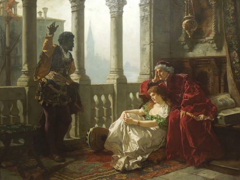 Othello Tells the Stories of His Adventures by Carl Ludwig Friedrich Becker, ca. 1880 Othello Art, Jules Cheret, History Painting, William Blake, A4 Poster, Russian Art, Classical Art, William Shakespeare, Art Website