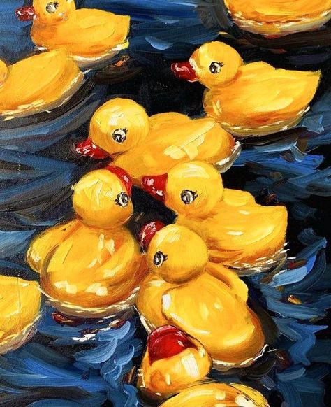 Animal Cartoon Characters, Duck Art, 얼굴 그리기, Oil Pastel Art, Art Painting Gallery, Cute Paintings, Watercolor Art Lessons, Arte Sketchbook, Animal Cartoon