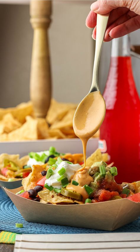 Make a Nacho Bar with crockpots! Such a fun way to feed a crowd. Great for birthdays, graduations or superbowl. - The Magical Slow Cooker Nacho Bar Cocktail Hour, Nachos For A Crowd, Mexican Theme Party Food, Nacho Bar Ideas, Nachos Bar, Nacho Bar Party, Nachos Recipes, Nacho Taco, Chip Bar