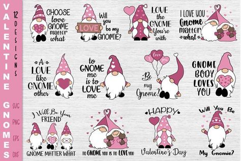 Gnome Valentine Craft, Gnomes Valentines, Valentine Designs, Valentine Svg Files, Svg Valentines Day, Poster Presentation Template, Valentines Day Svg, Mosaic Design, Love My Body