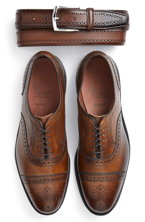 Allen Edmonds Manistee Brogued Leather Belt in Brown https://whispers-in-the-wind.com/the-best-shoes-every-man-should-own-essential-footwear-guide/?allen-edmonds-lawson-sneaker-in-luggage-seo-optimized-allen-edmonds-lawson-sneaker-nordstrom Brogues Men, Gentleman Shoes, Vintage Man, Allen Edmonds, Brown Shoes, Brown Brown, Mens Oxfords, Mens Fashion Shoes, Trendy Shoes