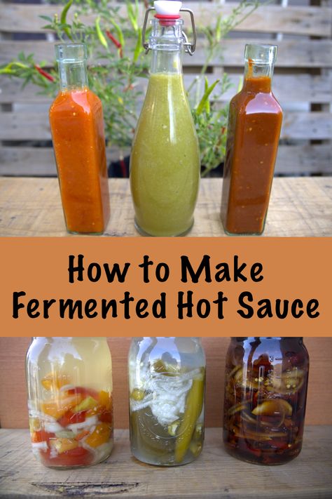 With a little help from lacto-fermentation, you can have a complexly flavorful and unique condiment. Learn how to make a fermented hot sauce that is fresh and lasting. Sauerkraut Crock, Fermented Hot Sauce Recipe, Fermented Hot Sauce, Fermented Vegetables Recipes, Recipes Sauces, Homemade Hot Sauce, Habanero Hot Sauce, Kitchen Basics, Hot Sauce Recipes