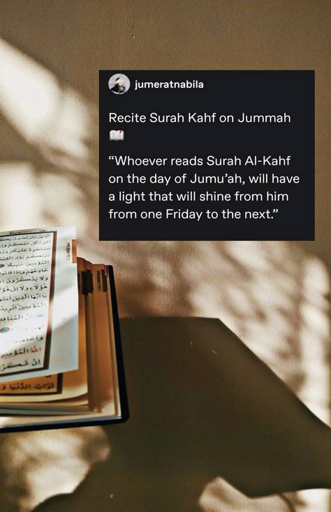 Surah Kahf, Surah Al Kahf, Al Kahf, Jumma Mubarak Quotes, First Friday, Jumma Mubarak, Short Quotes, Cards Against Humanity, Tablet