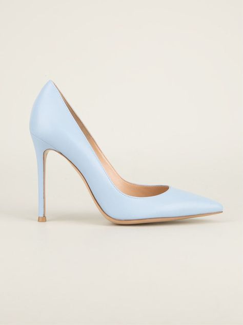 Light blue leather pump from Gianvito Rossi Blue Pumps Outfit, Light Blue Pumps, Pumps Outfit, Wedding Festivities, Designer Pumps, Blue Pumps, French Blue, Weeding, Leather Pumps