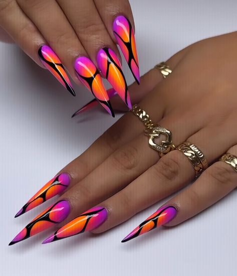 www.instagram.com/thenailsuitellc Gel X Summer Nails, Summer Nails Neon, Nails Xmas, Airbrush Nail Art, Neon Nail Art, Nails Neon, Unghie Nail Art, Stunning Nails, Tropical Nails