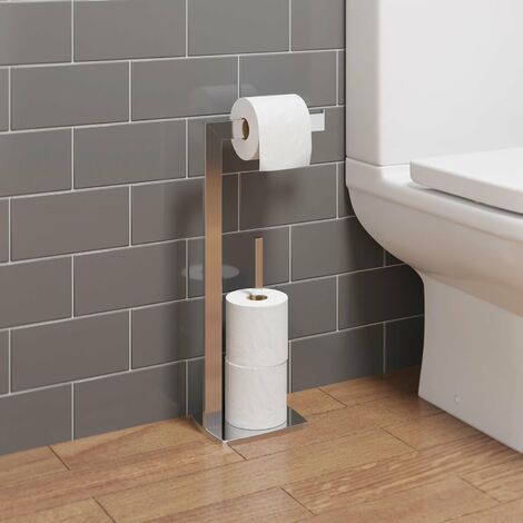 Bathroom Toilet Roll Holder Black, Toilet Roll Dispenser, Bathroom Stand, Toilet Paper Stand, Black Toilet, Small Toilet, Stainless Steel Bathroom, Modern Storage, Toilet Accessories